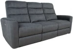 Fotelis Recliner sofa GASTON 3-seater, electric, pilkas velvet