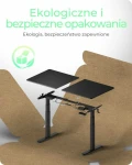 Icy Box Elektra reguliuojamas stalas su viršumi IB-EW122B-TT 140x70 cm skirtas sėdėti ir stovėti