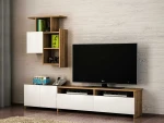 TV staliukas Kalune Design Televizoriaus spintelė Mariposa - Walnut, Baltas