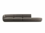 Sofa Micadoni Home Miley right, 302x85x74 cm, pilka