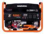 Daewoo benzininis/dujinis elektros generatorius GDA3500DFE 3,2KW AVR 230V el. starteris