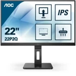 Monitorius AOC 22P2Q LED ekranas 54,6 cm (21.5") 1920 x 1080 pikseliai „Full HD“ Juoda