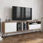 TV staliukas Kalune Design Televizoriaus stovas Mistico (180) - Walnut, Baltas