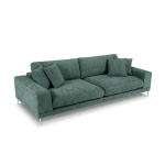 Keturvietė sofa Jog, 286x122x90 cm, šviesiai žalia