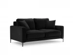 Dvivietė velvet sofa Venus, juoda