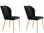 2-jų valgomojo kėdžių komplektas Loft24 Wilma, juodas