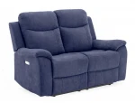 Atlošiamoji sofa MILO 2, dvivietė, 155x96xH103cm, su elektriniu mechanizmu, mėlyna