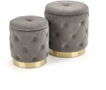 Fotelis POLLY set of two stools, color: pilkas