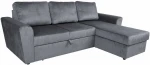 Corner sofa bed INGMAR bluish pilkas