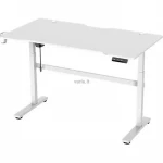 Žaidimų stalas Deltaco DT410 Gaming Desk, Motorizuotas, Reguliuojamo aukščio 730-1180mm, Baltas