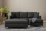 Hanah Home Kampinė sofa Eva Right - Anthracite