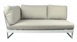 Lauko sofa, smėlio/balta