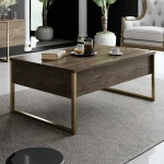 Kalune Design Kavos stalelis Luxe - Walnut, Gold