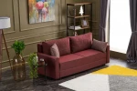 Kalune Design 3 vietų sofa-lova Ece - Claret Raudona