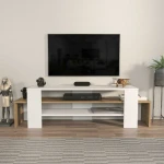 TV staliukas Kalune Design TV stalas Lenora - Baltas, Walnut