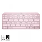 Minimalistinė Belaidė Klaviatūra su apašvietimu Logitech MX Keys Mini, Rožinės spalvos, Prancūzų (Azerty) išdėstymas