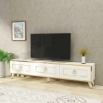 TV staliukas Kalune Design TV stalas Sona - Baltas, Gold