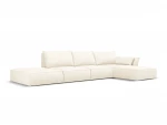 Dešininė kampinė sofa Vanda, 5 sėdimos vietos, šv. smėlio sp.