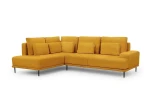 Kairinė kampinė sofa Bogart Nicole, geltona