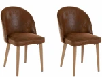 2-jų valgomojo kėdžių komplektas Loft24 Paola, rudas