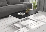 Kavos staliukas ADRK Furniture Narisa 100x60 cm, juodas/baltas