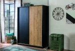 Kalune Design Spinta Juodas Sliding Wardrobe