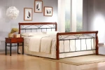 Lova VERONICA bed 160 cm color: ant. cherry/juodas