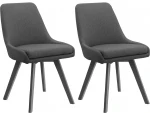 2-jų valgomojo kėdžių komplektas Loft24 Rudi2, pilkas