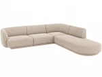 Dešininė sofa Micadoni Miley, 252 x 220 x 74, smėlio