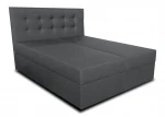 Kontinentinė lova Platinum, 140x200 cm, tamsiai pilka