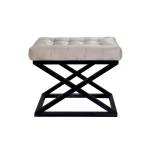 Pouffe Capraz - Black, Cream