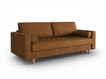 Trivietė dirbtinės odos sofa Micadoni Home Gobi, ruda