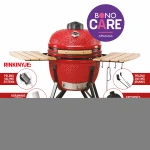 Keraminė kepsninė Kamado Bono Media 52cm, raudona