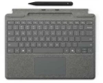 Microsoft Surface Pro Klaviatūra mit Stiftaufbewahrung verslui (platin, DE-išdėstymas, für Surface Pro 10/9/8/X verslui, inkl. Surface Slim Pen 2)