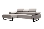 Kairinė kampinė sofa Bogart Verica Mini, pilka