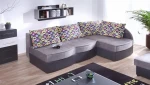 Kampinė sofa-lova Lido, pilka
