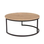 Coffee table BRITU D80xH35cm, light wood