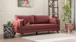 Kalune Design 3 vietų sofa Bella Sofa For 3 Pr - Claret Raudona