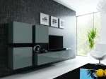 Cama Living room cabinet set VIGO 23 pilkas/pilkas gloss