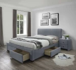 Lova MODENA 3 bed with drawers, color: pilkas