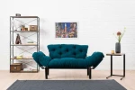 Kalune Design Mėlyna 2 vietų sofa-lova Nitta - Petrol Mėlyna