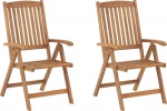 Beliani rinkinys 2 sodo kėdės lengvas medinis JAVA