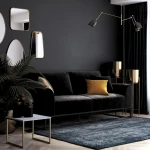 Sofa CosmoLiving by Cosmopolitan Adley, juoda