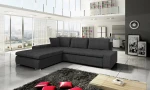 Kampinė sofa-lova Orkan, juoda