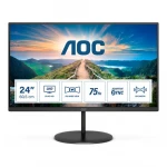 LCD Monitor|AOC|Q24V4EA|23.8"|Panel IPS|1920x1080|16:9|75Hz|Matte|4 ms|Speakers|Tilt|Colour Black|Q24V4EA