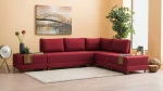 Kalune Design Kampinė sofa-lova Fly Corner Sofa Bed Right - Claret Raudona