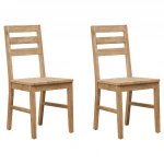 Valgomojo kėdės, 2 vnt., akacijos medienos masyvas