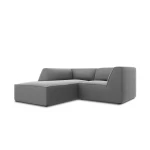 Sofa Micadoni Ruby, 186x180x69 cm, pilka