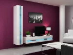 Cama Living room cabinet set VIGO NEW 8 baltas gloss