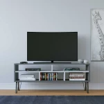 TV staliukas Kalune Design TV stalas Ebuda- Anthracite, Baltas